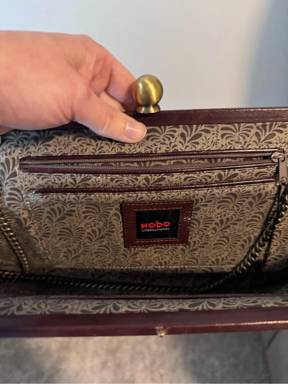 Hobo International Pleated Kisslock Shoulder Bag